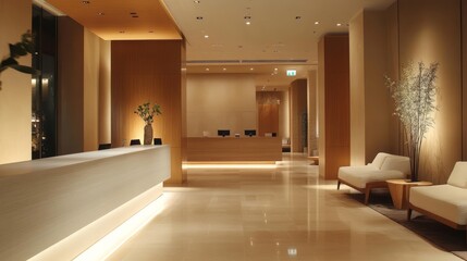 Modern Hotel Lobby Interior Design With Elegant Furnishings