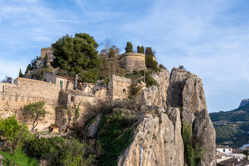 Fototapeta premium Small medieval village in the mediterranean coast of Spain. El Castell de Guadalest