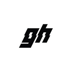 GH monogram logo design letter text name symbol monochrome logotype alphabet character simple logo
