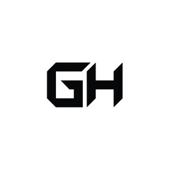 GH monogram logo design letter text name symbol monochrome logotype alphabet character simple logo