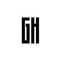 GH monogram logo design letter text name symbol monochrome logotype alphabet character simple logo