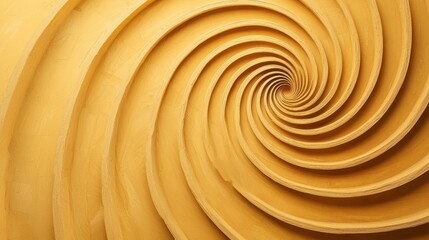 Fototapeta premium A close-up view of a spiral pattern showcasing smooth, warm-toned layers, creating a visually captivating and abstract design.