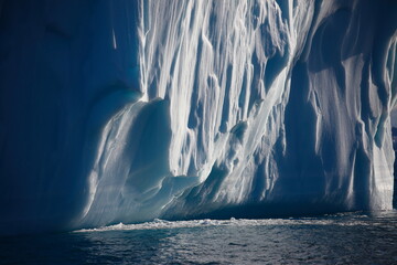 Icebergs in Ilulissat, Greenland in early winter