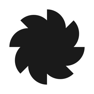 recommend clip art: Eight Rotating Semicircle Shapes Silhouette Icon