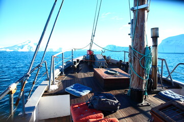 Icebergs in Ilulissat, Greenland in early winter © zheng