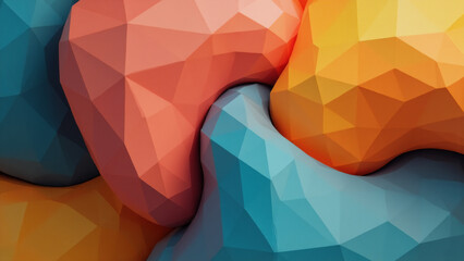 Abstract orange and blue background. Generative ai.