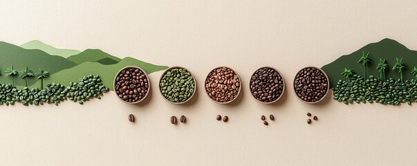 Transitioning coffee beans artistic journey of roasting nature visual art abstract creative exploration