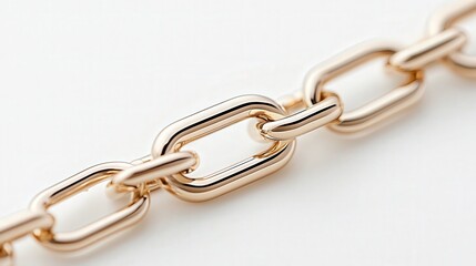Close-up of a Gold Chain Link
