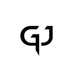 GJ monogram logo design letter text name symbol monochrome logotype alphabet character simple logo