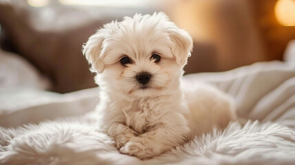 cute adorable puppy dog for pet shop background
