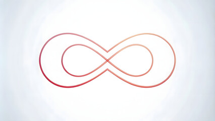 Fototapeta premium Infinity symbol on a white background. Infinity icon logo. Color contour of eight, thickness and style isolated on white. 
