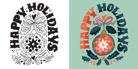 100% vector hand drawn doodle file. Beautiful hand drawn lettering quote about winter holidays. Lettering for t-shirt design, mug print, bag print, clothes fashion. 