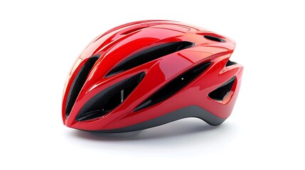Sleek Red Bicycle Helmet: Safety and Style Combined