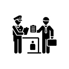 Officer at checkpoint icon