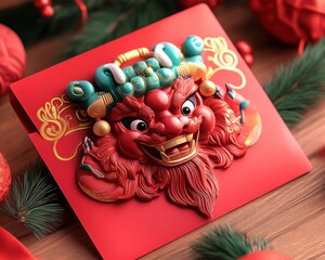 Red Envelope, Lunar New Year, Zodiac Animal Design, Happy New Year, Prosperity, Good Fortune, Chinese New Year, Celebration, Holiday, Gift, Money, Wealth, Luck, Festive, Auspicious, Red Packet