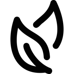 Simple vector icon leaves