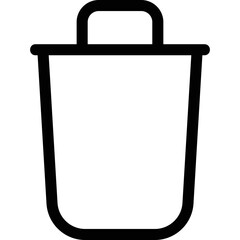 Simple vector icon trash can