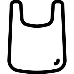 Simple vector icon plastic bag