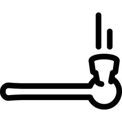 Simple vector icon marijuana smoking pipe