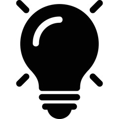 Simple vector icon light bulb