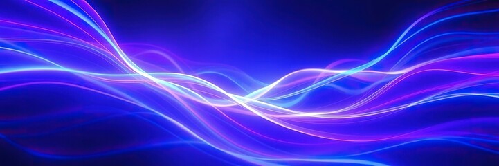Blue and purple light waves pulsating with an otherworldly rhythm, rhythmic, vibrational