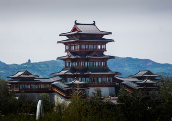 Obraz premium the tower of 2024 Chengdu EXPO