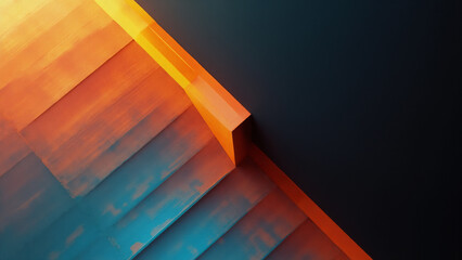 Abstract orange and blue background. Generative ai.