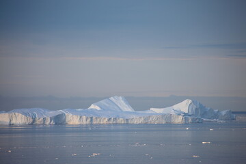 Icebergs in Ilulissat, Greenland in early winter