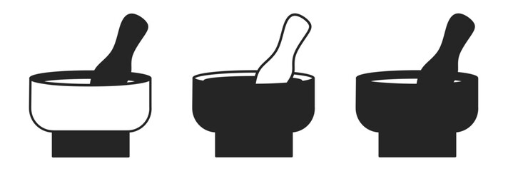 Mortar icon on white background. Vector logo mortar illustration.