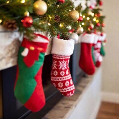 christmas decorations on the table