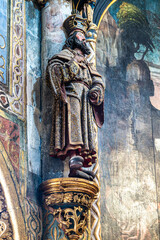 Interior view at the Charola of the Convent of Christ, magnificent Knights Templar architecture at...