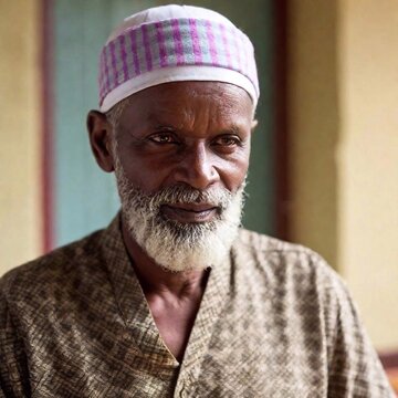 photograph of Muhammed Yunus granting a loan at Grameen Bank in Africa