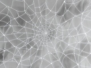Obraz premium Grey hues blend and merge to form an intricate web on the canvas embodying the interconnectedness of all things, mysterious atmosphere, abstract concept art, interlacing patterns