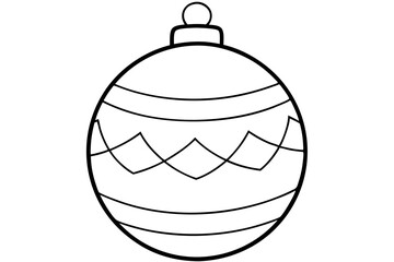 Ornament, Christmas, Decoration, Holiday, Festive, Ball, Winter, Design, Simple, Coloring