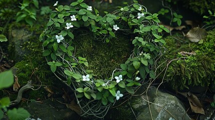 Nature's Love: Heart-Shaped Greenery and Vines