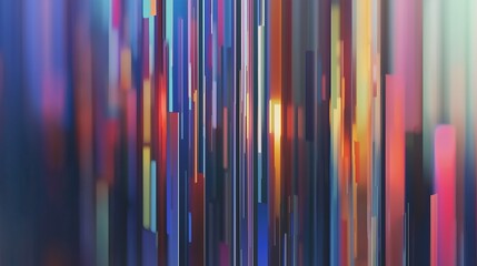 Colorful vertical stripes create an abstract pattern in vibrant hues.