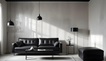 Photo modern style interior room 3d illustration