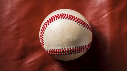 baseball on red