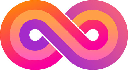 Moden infinity symbol logo, icon and illustration