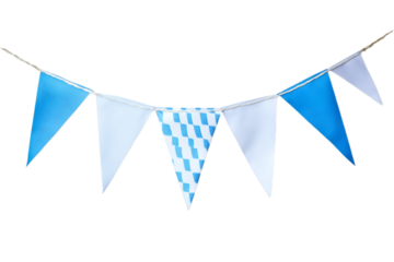 Bunting flags decoration, on transparent background, Labels, bookmarks and tags, can be used as Ribbons, Banners, badges, Labels 