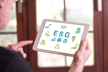 Esg concept on a tablet