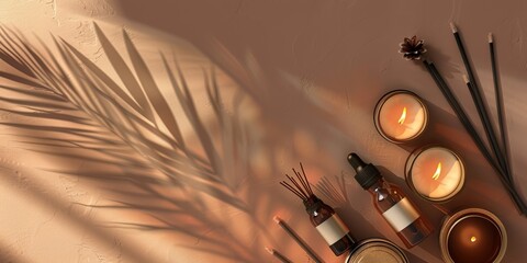 Enhance your environment with a Spa and Aromatherapy Set, incorporating candles, oils, and incense to establish a tranquil setting with gentle lighting for a soothing and calming impact