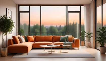 Photo modern style interior room 3d illustration