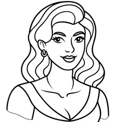 cartoon greeting woman