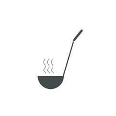 Soup ladle vector icon illustration, Kitchen appliance