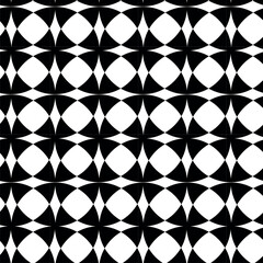 Abstract geometric pattern with crosses, stripes, lines. Seamless vector background. White and black ornament. Modern reticulated graphic design.