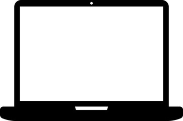 Laptop icon. Isolated notebook computer symbol - illustration