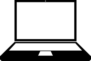 Laptop icon. Isolated notebook computer symbol - illustration