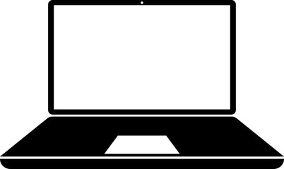 Laptop icon. Isolated notebook computer symbol - illustration
