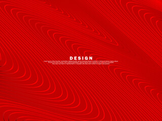 Abstract red glowing geometric lines on red background. Modern shiny red wave lines pattern. Futuristic technology concept, suitable for covers, posters, banners, brochures, websites, etc.